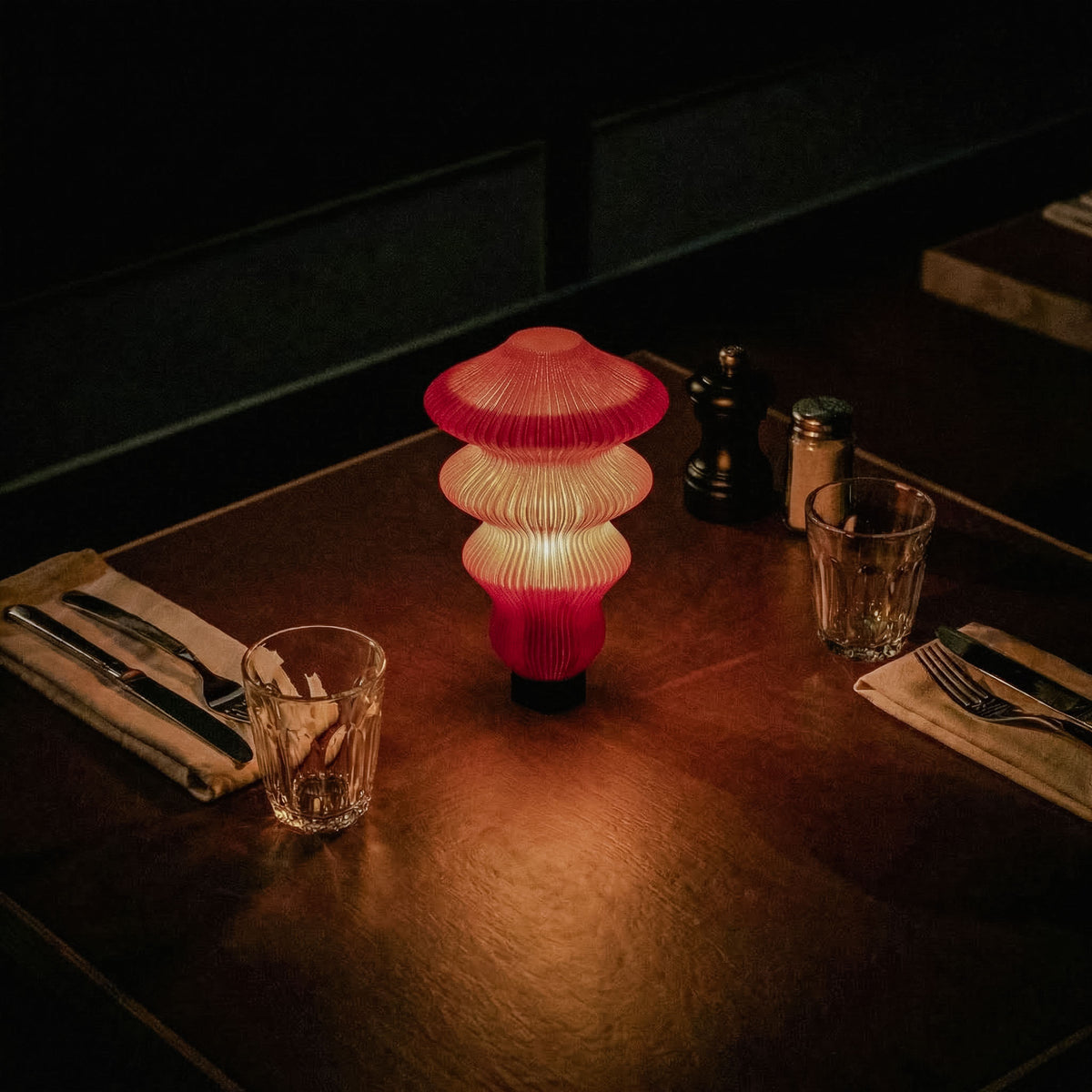 Ruvaa Max Glass Red Button Control | Rechargeable Table Lamp