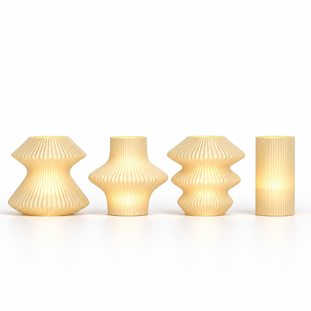 Front view of the Cutie Butter Complete Set of 4: Volara, Zeya, Ruvaa and Tratto.