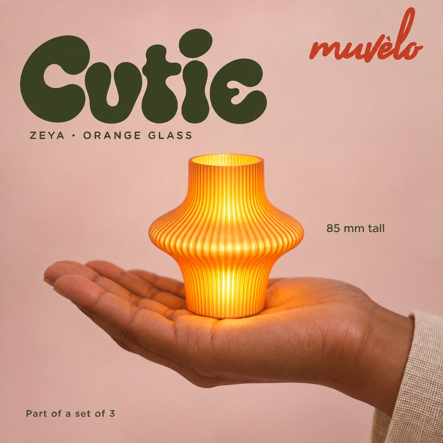 Cutie Zeya Trio | Orange Glass