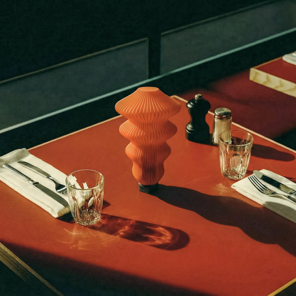 Ruvaa Max Glass Red Button Control | Rechargeable Table Lamp