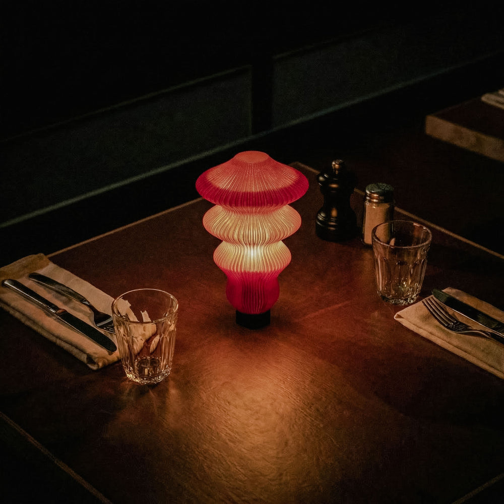 Ruvaa Max Glass Red Button Control | Rechargeable Table Lamp