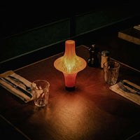 Zeya Max Red Glass Button Lamp | Rechargeble Lamp