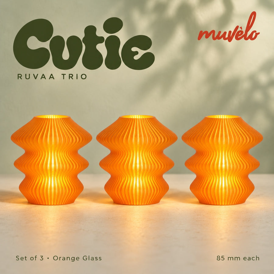 Cutie Ruvaa Trio | Orange Glass
