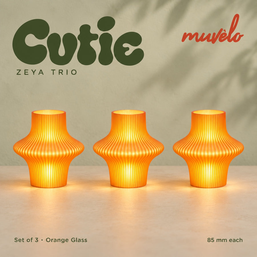 Cutie Zeya Trio | Orange Glass