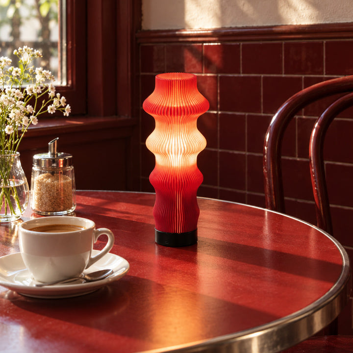 Ruvaa Red Glass Button Control  | Portable Lamp
